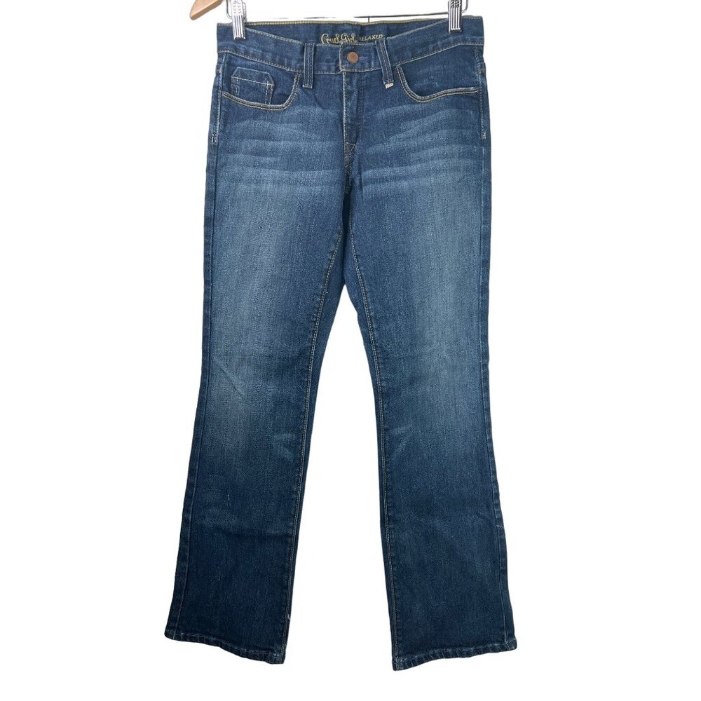 Cruel Girl Jeans Size 5 Relaxed Bootcut Denim Back Flap Pockets Blue Western